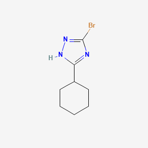 molecular formula C8H12BrN3 B595348 3-溴-5-环己基-1H-1,2,4-三唑 CAS No. 1227465-62-4