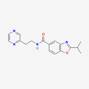 2-isopropyl-N-[2-(2-pyrazinyl)ethyl]-1,3-benzoxazole-5-carboxamide