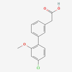 molecular formula C15H13ClO3 B595350 3-(4-Chloro-2-methoxyphenyl)phenylacetic acid CAS No. 1334499-92-1