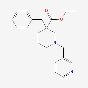 ethyl 3-benzyl-1-(3-pyridinylmethyl)-3-piperidinecarboxylate