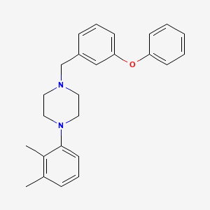 molecular formula C25H28N2O B5953511 1-(2,3-dimethylphenyl)-4-(3-phenoxybenzyl)piperazine 