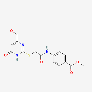 METHYL 4-(2-{[4-(METHOXYMETHYL)-6-OXO-1,6-DIHYDROPYRIMIDIN-2-YL]SULFANYL}ACETAMIDO)BENZOATE