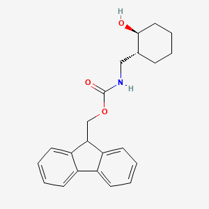molecular formula C22H25NO3 B595352 (9H-Fluoren-9-yl)methyl {[(1R,2S)-2-hydroxycyclohexyl]methyl}carbamate CAS No. 1217461-20-5