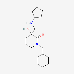 1-(cyclohexylmethyl)-3-[(cyclopentylamino)methyl]-3-hydroxy-2-piperidinone