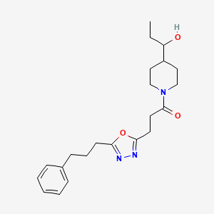 1-(1-{3-[5-(3-phenylpropyl)-1,3,4-oxadiazol-2-yl]propanoyl}-4-piperidinyl)-1-propanol