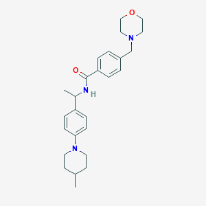 N-{1-[4-(4-methyl-1-piperidinyl)phenyl]ethyl}-4-(4-morpholinylmethyl)benzamide