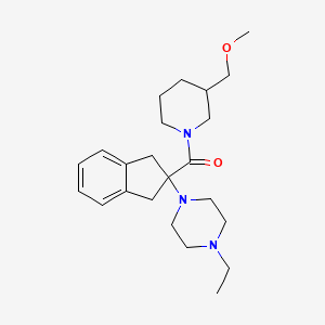 1-ethyl-4-(2-{[3-(methoxymethyl)-1-piperidinyl]carbonyl}-2,3-dihydro-1H-inden-2-yl)piperazine