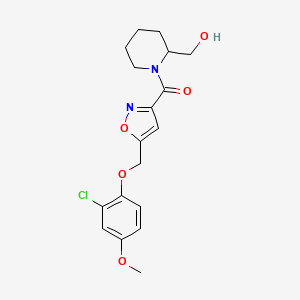 [1-({5-[(2-chloro-4-methoxyphenoxy)methyl]-3-isoxazolyl}carbonyl)-2-piperidinyl]methanol