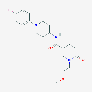 N-[1-(4-fluorophenyl)-4-piperidinyl]-1-(2-methoxyethyl)-6-oxo-3-piperidinecarboxamide