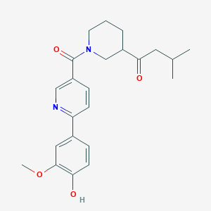 1-(1-{[6-(4-hydroxy-3-methoxyphenyl)pyridin-3-yl]carbonyl}piperidin-3-yl)-3-methylbutan-1-one