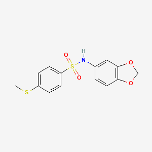 N-(2H-1,3-BENZODIOXOL-5-YL)-4-(METHYLSULFANYL)BENZENE-1-SULFONAMIDE