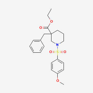 ethyl 3-benzyl-1-[(4-methoxyphenyl)sulfonyl]-3-piperidinecarboxylate