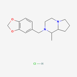 2-(1,3-benzodioxol-5-ylmethyl)-1-methyl-3,4,6,7,8,8a-hexahydro-1H-pyrrolo[1,2-a]pyrazine;hydrochloride