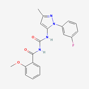 N-[1-(3-FLUOROPHENYL)-3-METHYL-1H-PYRAZOL-5-YL]-N'-(2-METHOXYBENZOYL)UREA