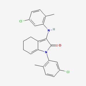 3-(5-CHLORO-2-METHYLANILINO)-1-(5-CHLORO-2-METHYLPHENYL)-1,4,5,6-TETRAHYDRO-2H-INDOL-2-ONE