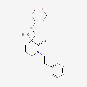 3-hydroxy-3-{[methyl(tetrahydro-2H-pyran-4-yl)amino]methyl}-1-(2-phenylethyl)-2-piperidinone