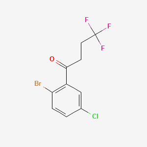 molecular formula C10H7BrClF3O B595364 1-(2-Bromo-5-chlorophenyl)-4,4,4-trifluorobutan-1-one CAS No. 1228788-14-4