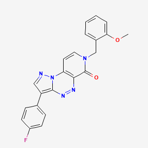 molecular formula C22H16FN5O2 B5953641 3-(4-fluorophenyl)-7-(2-methoxybenzyl)pyrazolo[5,1-c]pyrido[4,3-e][1,2,4]triazin-6(7H)-one 