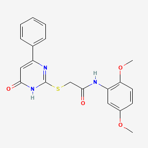 N-(2,5-dimethoxyphenyl)-2-[(4-hydroxy-6-phenylpyrimidin-2-yl)sulfanyl]acetamide