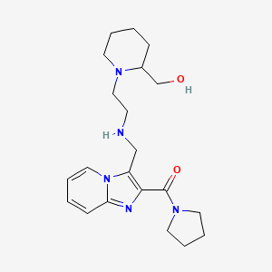 {1-[2-({[2-(1-pyrrolidinylcarbonyl)imidazo[1,2-a]pyridin-3-yl]methyl}amino)ethyl]-2-piperidinyl}methanol