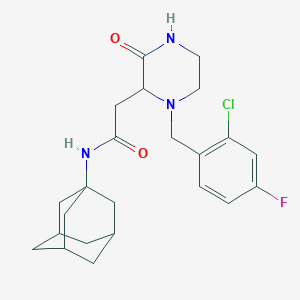 N-1-adamantyl-2-[1-(2-chloro-4-fluorobenzyl)-3-oxo-2-piperazinyl]acetamide