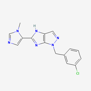 1-(3-chlorobenzyl)-5-(1-methyl-1H-imidazol-5-yl)-1,4-dihydroimidazo[4,5-c]pyrazole