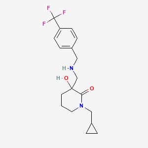 1-(cyclopropylmethyl)-3-hydroxy-3-({[4-(trifluoromethyl)benzyl]amino}methyl)-2-piperidinone