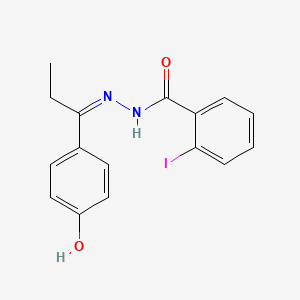 N-[(Z)-1-(4-hydroxyphenyl)propylideneamino]-2-iodobenzamide