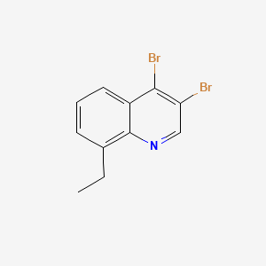 molecular formula C11H9Br2N B595369 3,4-Dibromo-8-ethylquinoline CAS No. 1208613-85-7