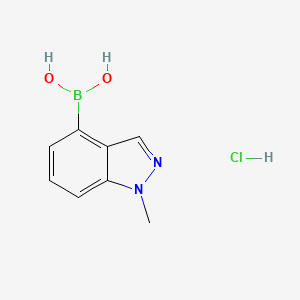 molecular formula C8H10BClN2O2 B595370 (1-甲基-1H-吲唑-4-基)硼酸盐酸盐 CAS No. 1257527-53-9