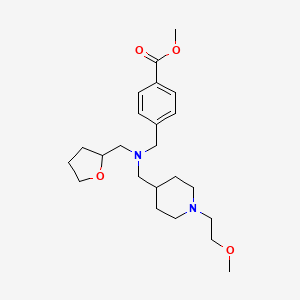 Methyl 4-[[[1-(2-methoxyethyl)piperidin-4-yl]methyl-(oxolan-2-ylmethyl)amino]methyl]benzoate