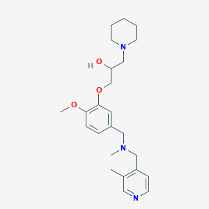 1-[2-methoxy-5-({methyl[(3-methyl-4-pyridinyl)methyl]amino}methyl)phenoxy]-3-(1-piperidinyl)-2-propanol