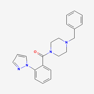 1-benzyl-4-[2-(1H-pyrazol-1-yl)benzoyl]piperazine trifluoroacetate