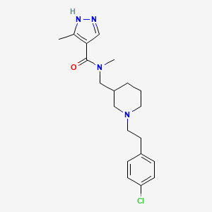 N-({1-[2-(4-chlorophenyl)ethyl]-3-piperidinyl}methyl)-N,3-dimethyl-1H-pyrazole-4-carboxamide