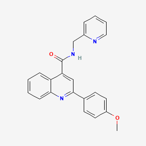 molecular formula C23H19N3O2 B5953800 2-(4-METHOXYPHENYL)-N-[(PYRIDIN-2-YL)METHYL]QUINOLINE-4-CARBOXAMIDE 