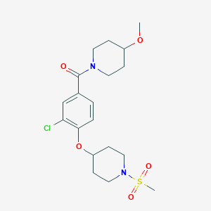 [3-Chloro-4-(1-methylsulfonylpiperidin-4-yl)oxyphenyl]-(4-methoxypiperidin-1-yl)methanone