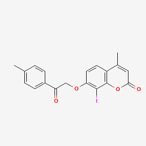 8-iodo-4-methyl-7-[2-(4-methylphenyl)-2-oxoethoxy]chromen-2-one