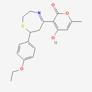 3-[7-(4-Ethoxyphenyl)-2,3,6,7-tetrahydro-1,4-thiazepin-5-yl]-4-hydroxy-6-methylpyran-2-one