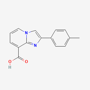 molecular formula C15H12N2O2 B595389 2-(4-甲基苯基)咪唑并[1,2-a]吡啶-8-羧酸 CAS No. 133427-26-6