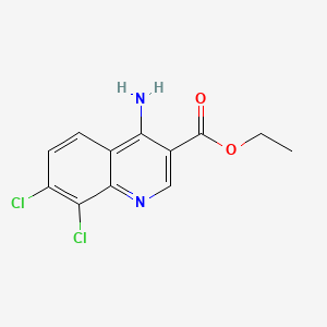 B595390 Ethyl 4-amino-7,8-dichloroquinoline-3-carboxylate CAS No. 1242260-65-6