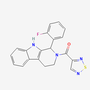 molecular formula C20H15FN4OS B5953903 1-(2-fluorophenyl)-2-(1,2,5-thiadiazol-3-ylcarbonyl)-2,3,4,9-tetrahydro-1H-beta-carboline 