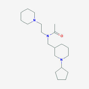 N-[(1-cyclopentyl-3-piperidinyl)methyl]-N-[2-(1-piperidinyl)ethyl]acetamide