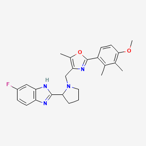 5-fluoro-2-(1-{[2-(4-methoxy-2,3-dimethylphenyl)-5-methyl-1,3-oxazol-4-yl]methyl}-2-pyrrolidinyl)-1H-benzimidazole