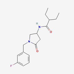 2-ethyl-N-[1-(3-fluorobenzyl)-5-oxo-3-pyrrolidinyl]butanamide