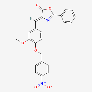 (4Z)-4-{3-methoxy-4-[(4-nitrobenzyl)oxy]benzylidene}-2-phenyl-1,3-oxazol-5(4H)-one