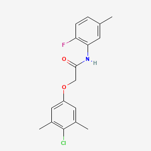 molecular formula C17H17ClFNO2 B5953971 2-(4-chloro-3,5-dimethylphenoxy)-N-(2-fluoro-5-methylphenyl)acetamide 