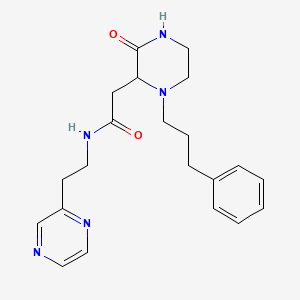 2-[3-oxo-1-(3-phenylpropyl)piperazin-2-yl]-N-(2-pyrazin-2-ylethyl)acetamide