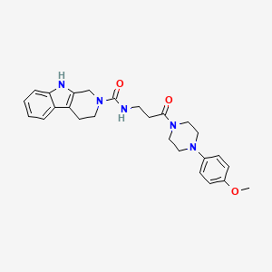 N-{3-[4-(4-methoxyphenyl)piperazin-1-yl]-3-oxopropyl}-1,3,4,9-tetrahydro-2H-beta-carboline-2-carboxamide