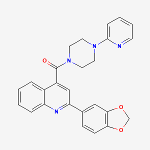 2-(1,3-benzodioxol-5-yl)-4-{[4-(2-pyridinyl)-1-piperazinyl]carbonyl}quinoline