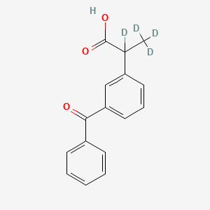 molecular formula C16H14O3 B595402 2-(3-Benzoylphenyl)(~2~H_4_)propanoic acid CAS No. 1219805-29-4